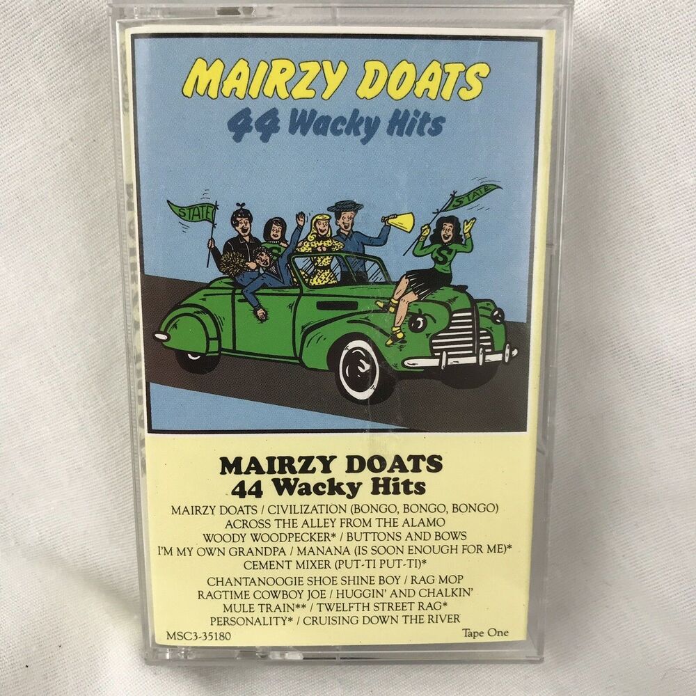 Mairzy Doats 44 Wacky Hits Cassette Woody Woodpecker Mule Train Cement Mixer HTF